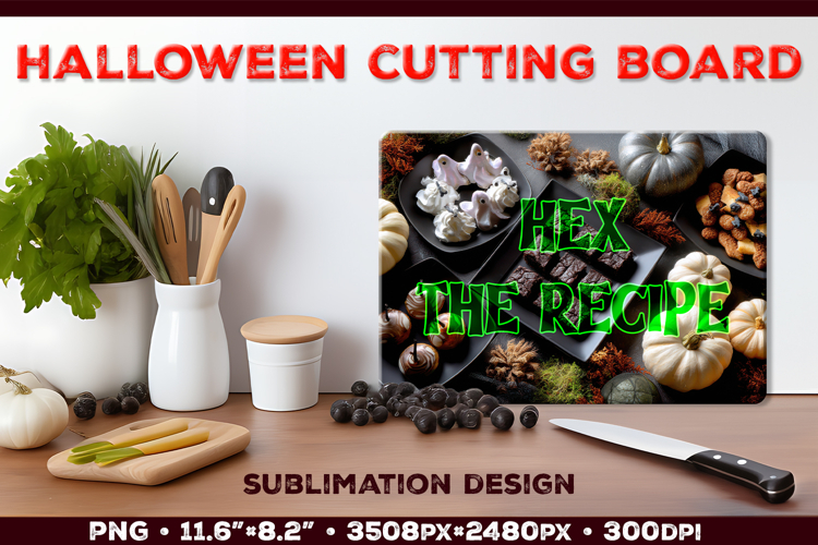 Halloween Dessert Cutting Board Sublimation Design