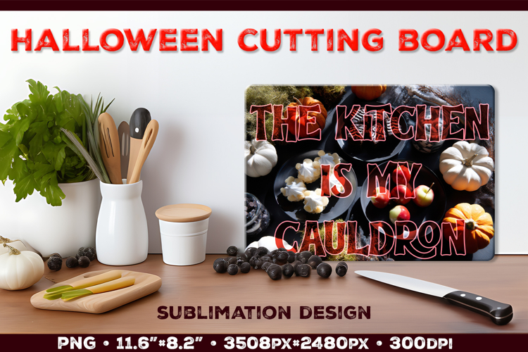 Halloween Dessert Cutting Board Sublimation Design