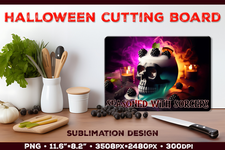 Halloween Dessert Cutting Board Sublimation Design