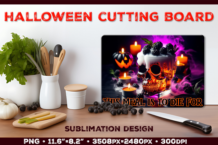 Halloween Dessert Cutting Board Sublimation Design