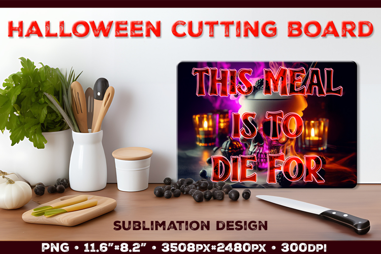 Halloween Dessert Cutting Board Sublimation Design