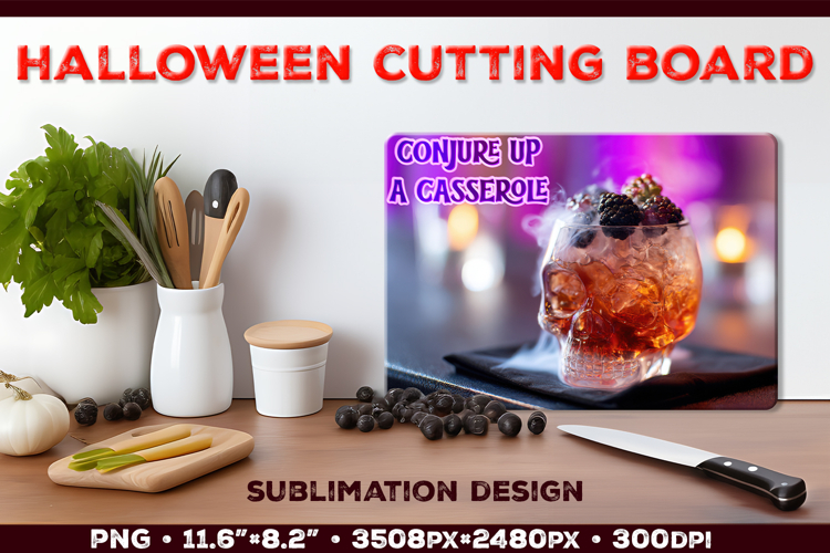Halloween Dessert Cutting Board Sublimation Design