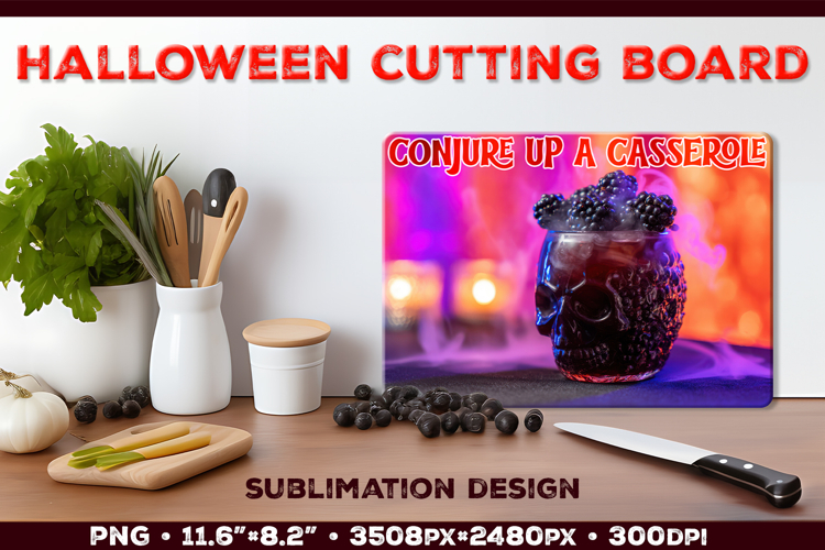 Halloween Dessert Cutting Board Sublimation Design