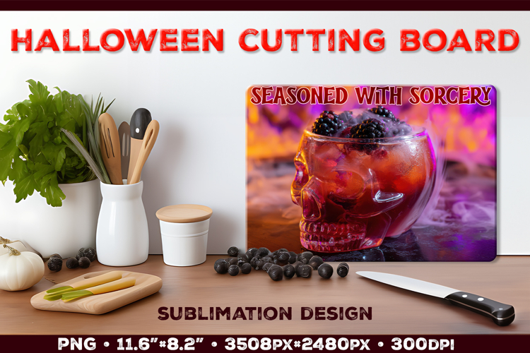 Halloween Dessert Cutting Board Sublimation Design