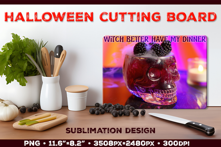 Halloween Dessert Cutting Board Sublimation Design