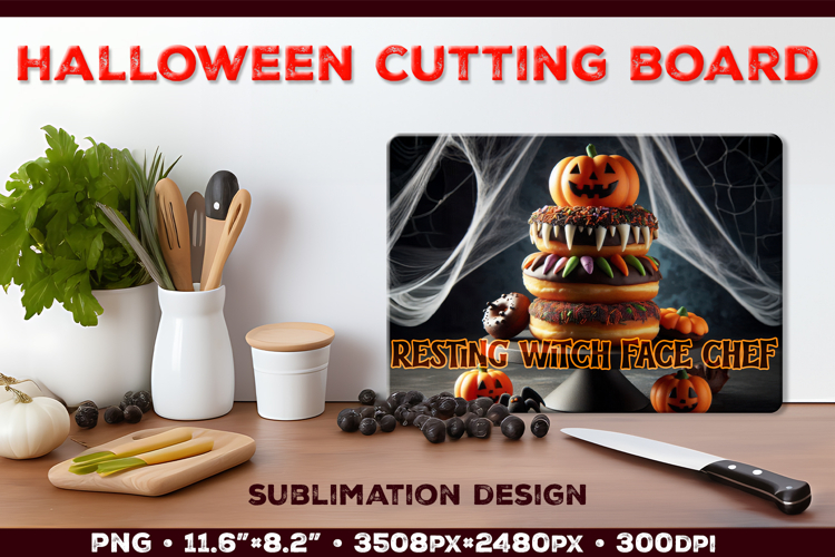 Halloween Dessert Cutting Board Sublimation Design