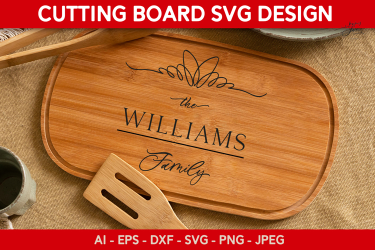 Family Name Cutting Board SVG