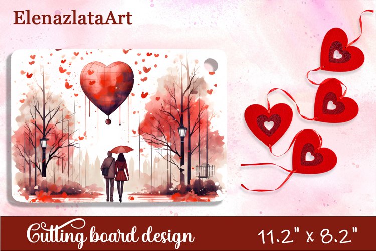 Valentine Day Cutting Board Sublimation Cutting board