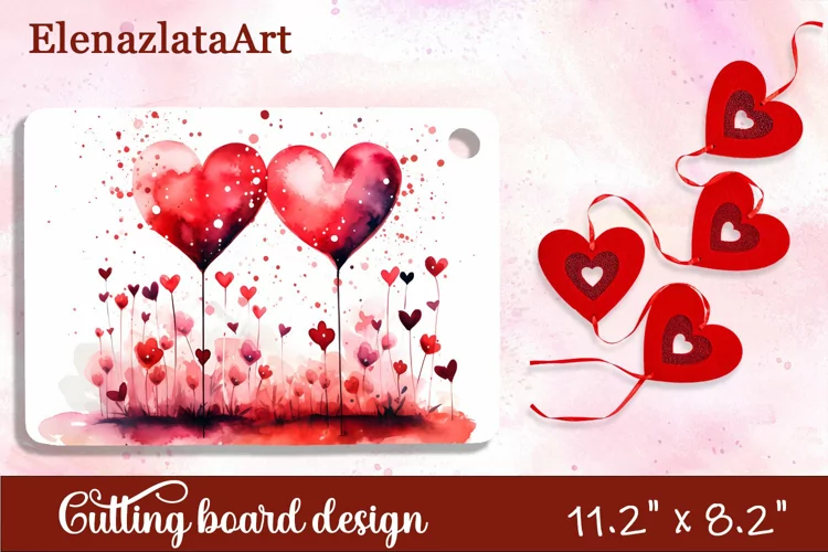 Valentine Day Cutting Board Sublimation Cutting board
