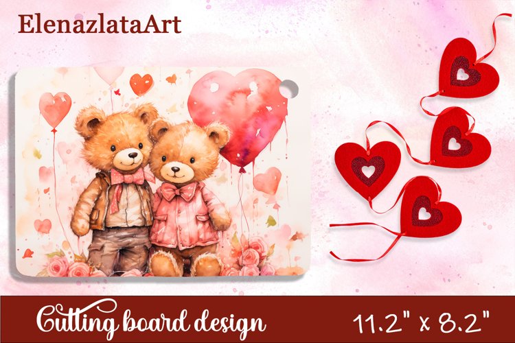 Valentine Day Cutting Board Sublimation Cutting board