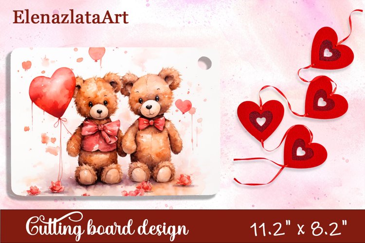 Valentine Day Cutting Board Sublimation Cutting board