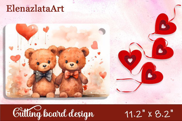 Valentine Day Cutting Board Sublimation Cutting board