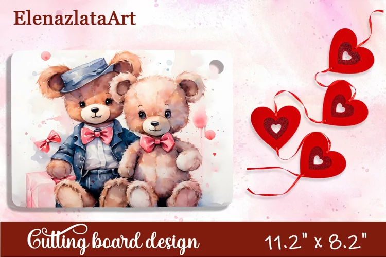 Valentine Day Cutting Board Sublimation Cutting board