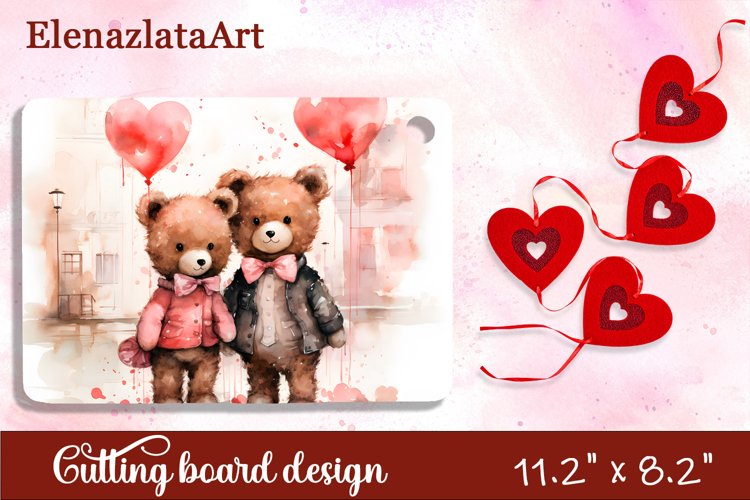 Valentine Day Cutting Board Sublimation Cutting board