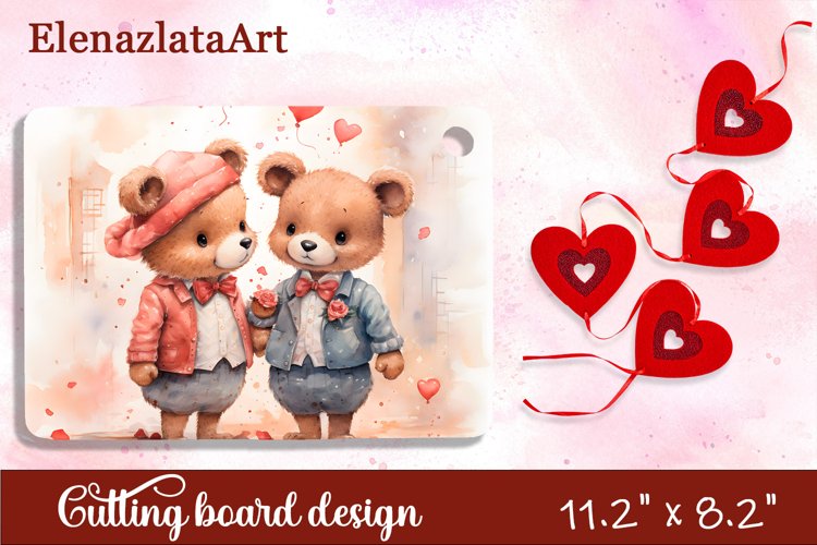 Valentine Day Cutting Board Sublimation Cutting board