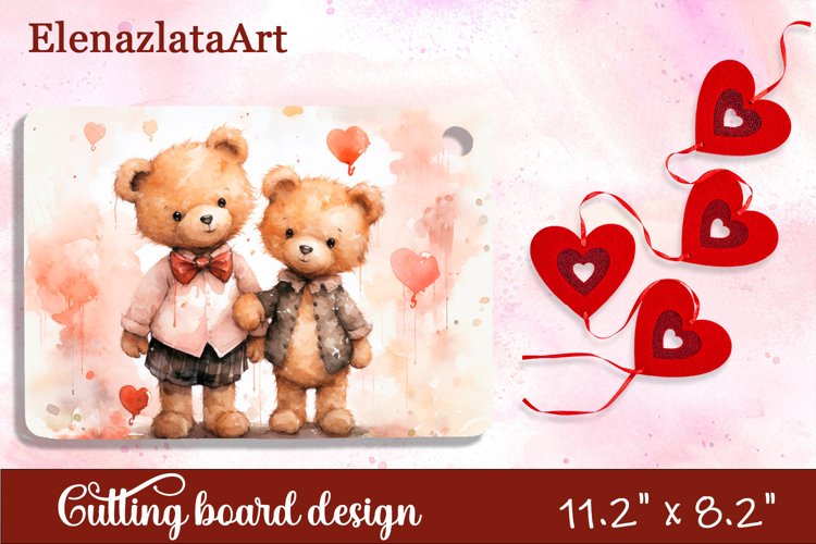 Valentine Day Cutting Board Sublimation Cutting board