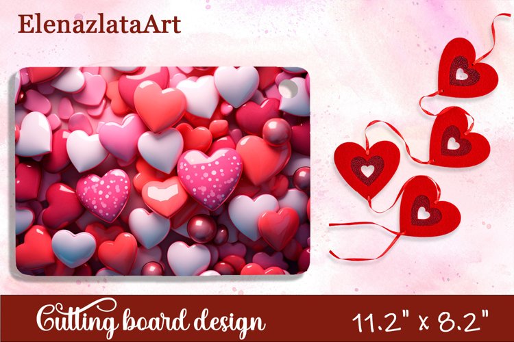 Valentine Day Cutting Board Sublimation Cutting board
