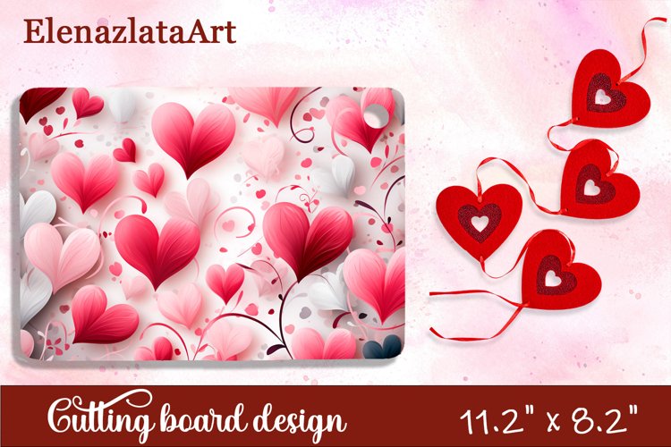 Valentine Day Cutting Board Sublimation Cutting board
