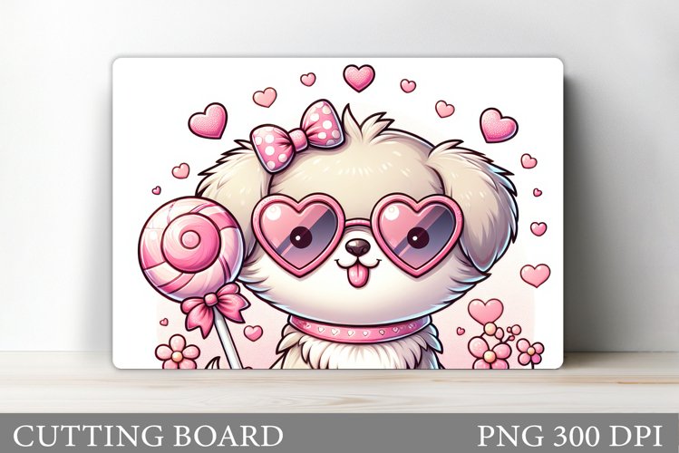 Valentines Dog Cutting Board. Valentines Cutting Board