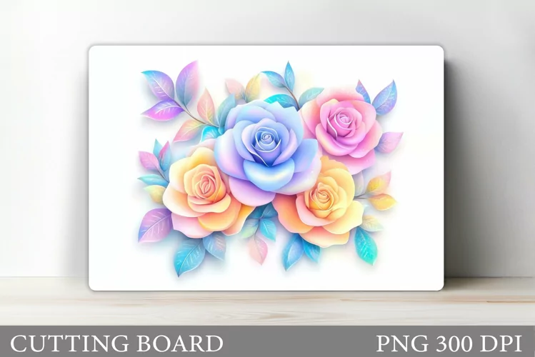 Roses Cutting Board. Flowers Cutting Board Sublimation