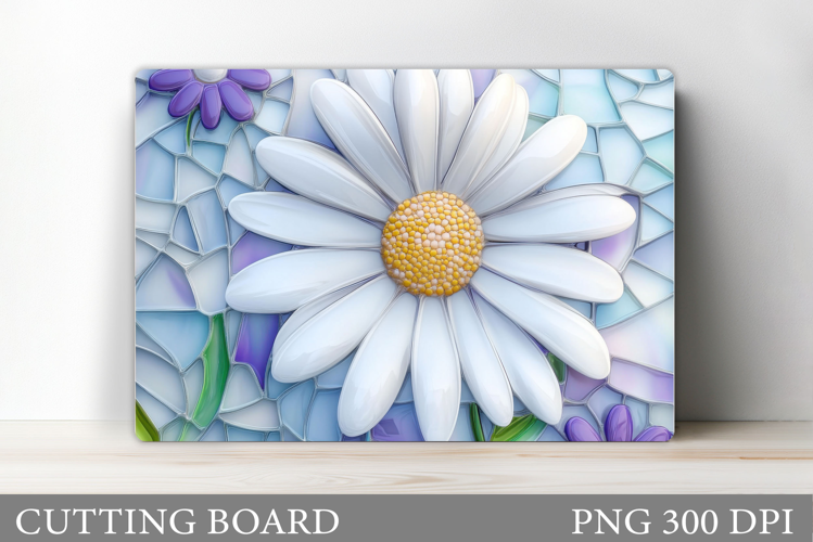 Daisy Flowers Cutting Board. Flowers Kitchen Cutting Design