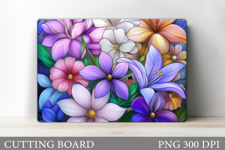 Daisy Flowers Cutting Board. Flowers Kitchen Cutting Design