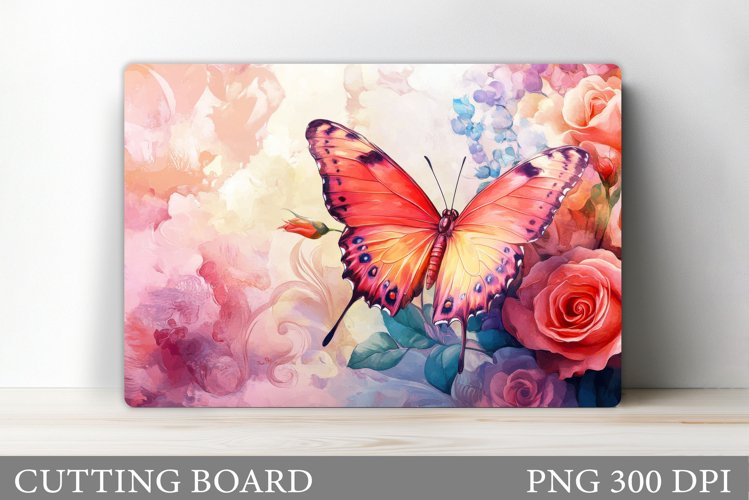 Butterfly Cutting Board Design. Butterfly Sublimation example image 1