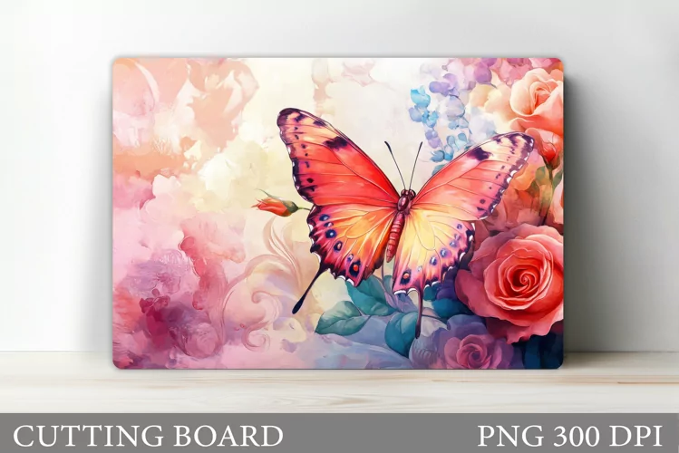 Butterfly Cutting Board Design. Butterfly Sublimation