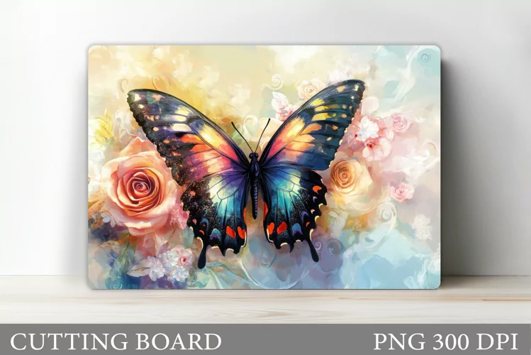 Butterfly Cutting Board. Flower Cutting Board Sublimation