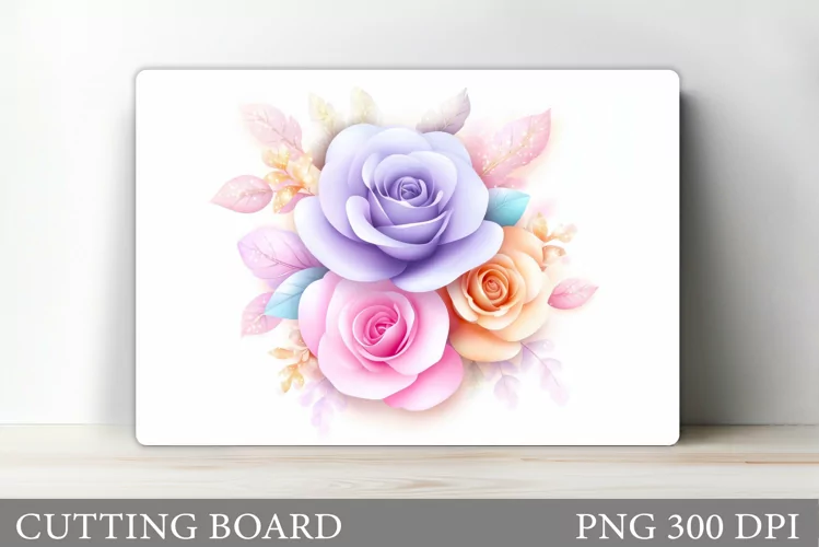 Roses Cutting Board. Flowers Cutting Board Sublimation