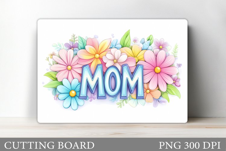 Mother's Day Cutting Board. Flowers Kitchen Cutting Board example image 1