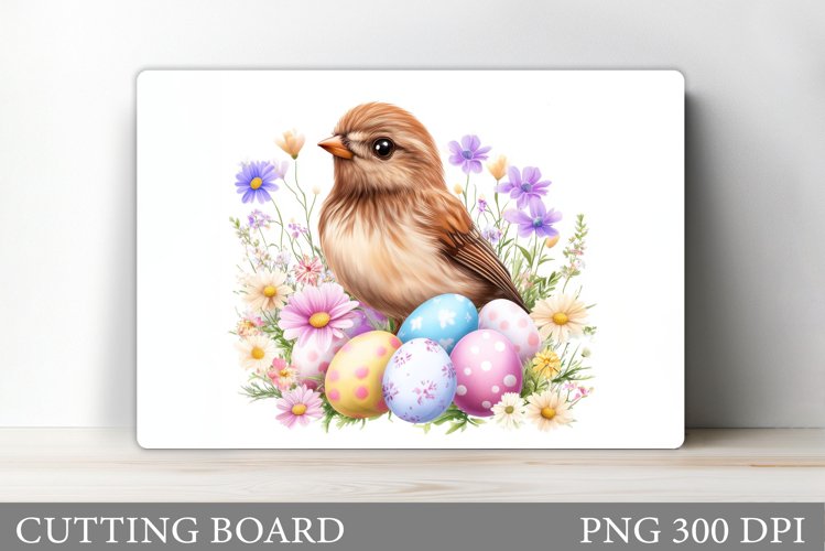 Easter Bird Cutting Board. Easter Cutting Board Design example image 1