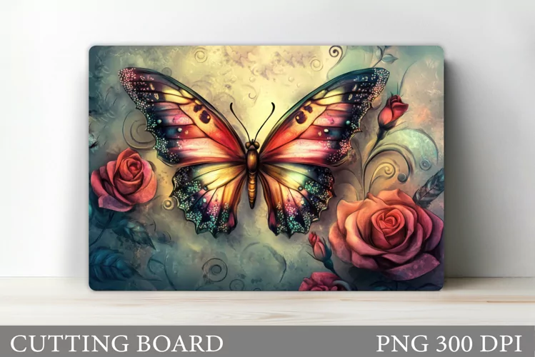 Butterfly Cutting Board. Flower Cutting Board Sublimation