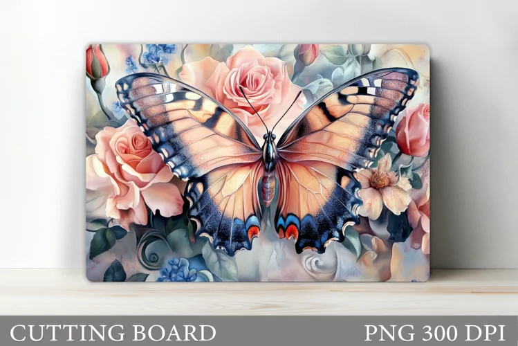 Butterfly Cutting Board. Flower Cutting Board Sublimation