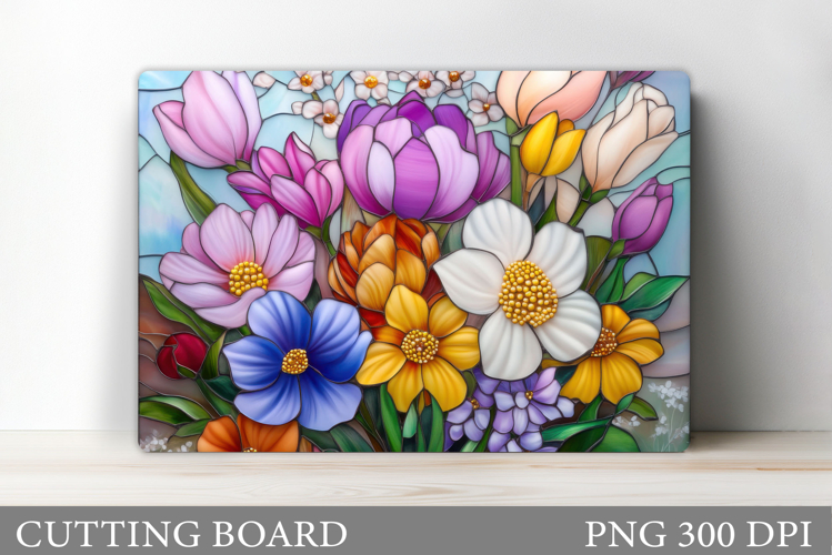 Floral Cutting Board Design. Flowers Cutting Board