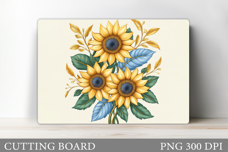 Sunflowers Cutting Board. Floral Cutting Board Design
