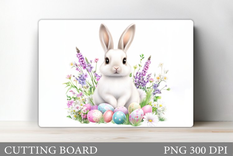 Easter Bunny Cutting Board. Easter Kitchen Cutting Board example image 1