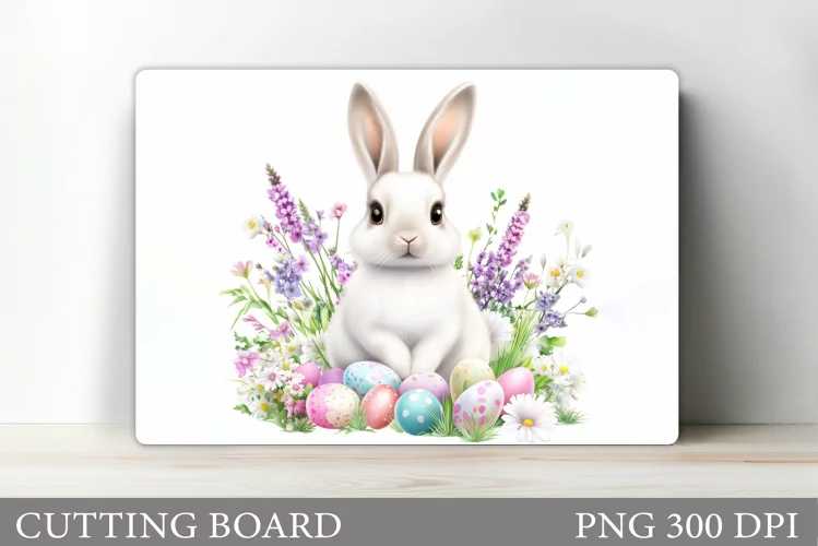 Easter Bunny Cutting Board. Easter Kitchen Cutting Board