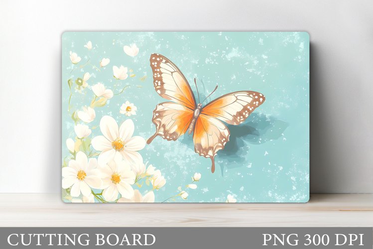 Butterfly Cutting Board. Flower Cutting Board Sublimation example image 1