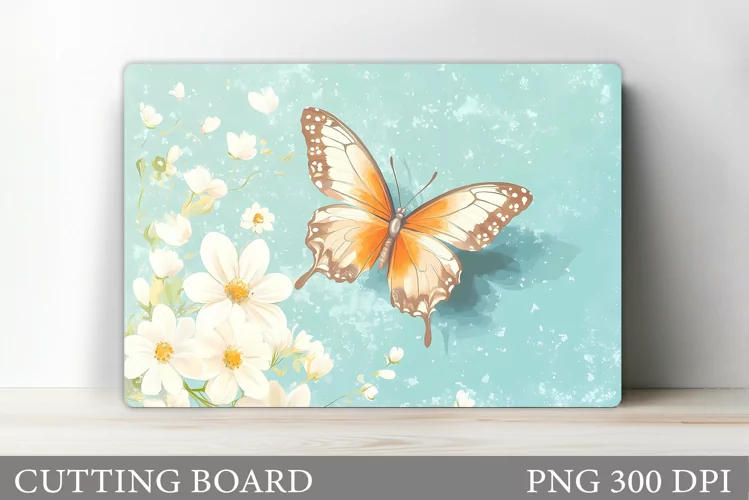Butterfly Cutting Board. Flower Cutting Board Sublimation