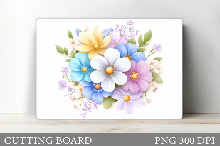 Flowers Cutting Board. Floral Cutting Board Design