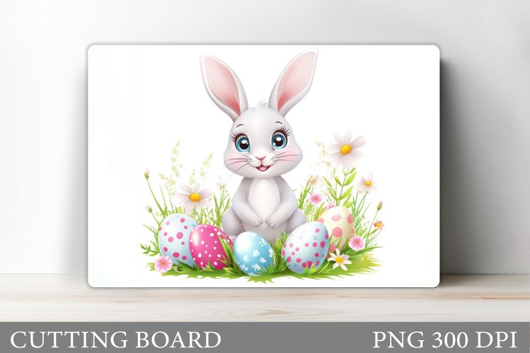 Easter Bunny Cutting Board. Easter Cutting Board Design example image 1