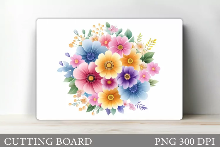 Flowers Cutting Board. Floral Cutting Board Design