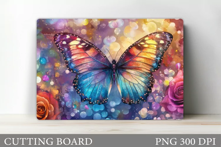Butterfly Cutting Board Design. Butterfly Sublimation