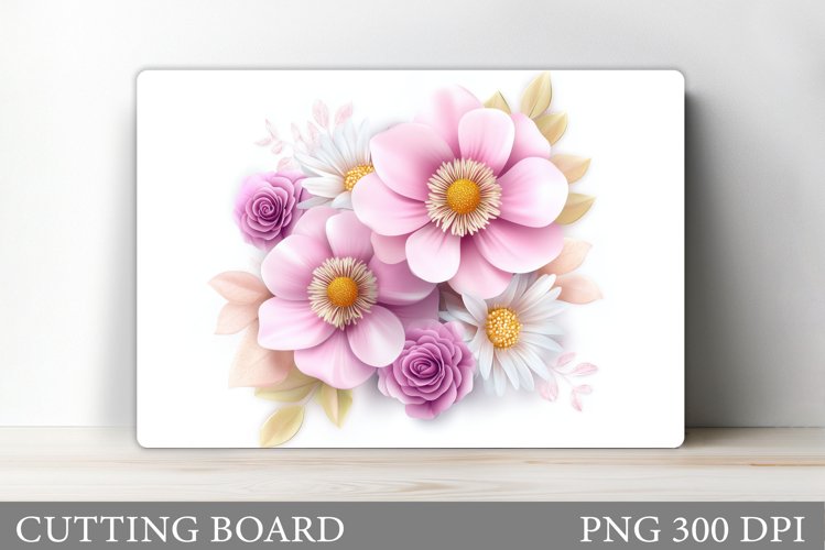 Flowers Cutting Board. Floral Cutting Board Sublimation example image 1