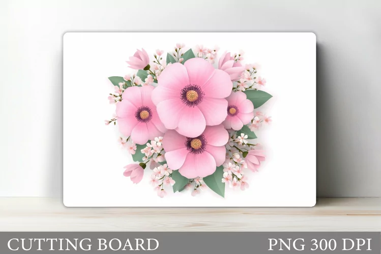 Flowers Cutting Board Sublimation. Wildflowers Cutting Board