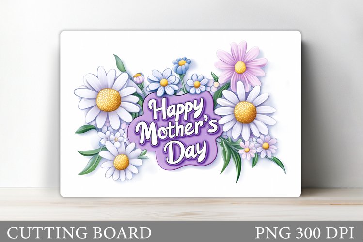 Mothers Day Cutting Board. Flowers Cutting Board Design