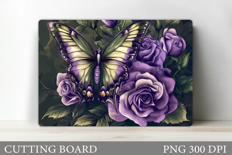 Butterfly Cutting Board Design. Butterfly Sublimation