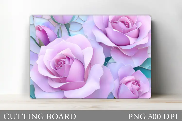 Roses Cutting Board Design. Roses Sublimation