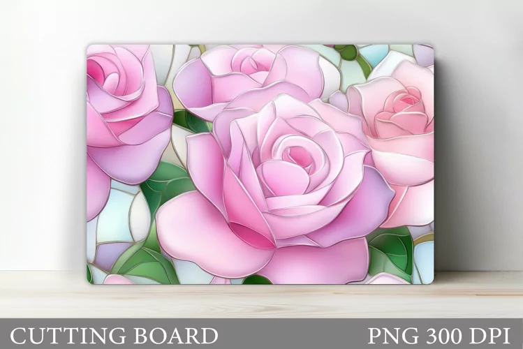 Roses Cutting Board Design. Flowers Cutting Board